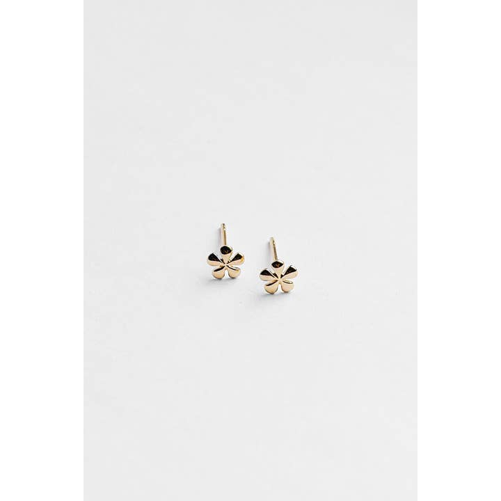 Willow Studs, Solid 14K Gold for wholesale by Kara Yoo