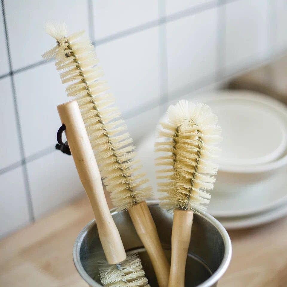 Premium Wooden Pan & Dish Cleaning Brush – Durable Stainless Steel & PP Bristles for wholesale on Faire0