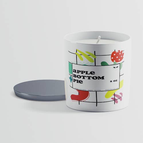 Candela di cera di soia fatta a mano con torta di mele per la vendita all'ingrosso da parte di The Blk Alien