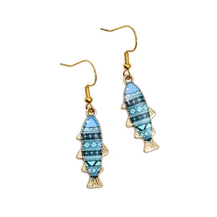 Trout Fish Earrings for wholesale by Born to Roam Trading Post