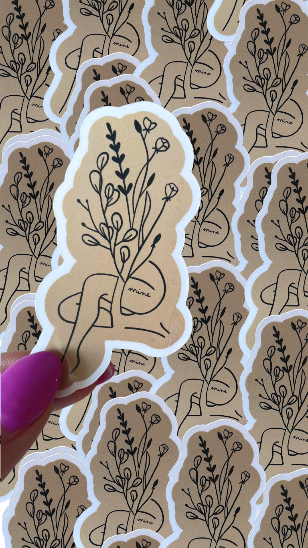 Typo Lettering Co - Wholesale Sticker - "Mine"  Tay inspired waterproof sticker-2 colors0