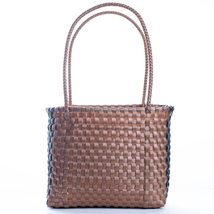 Gold & Black Checkered Tote Bag for wholesale by Mision De Caridad