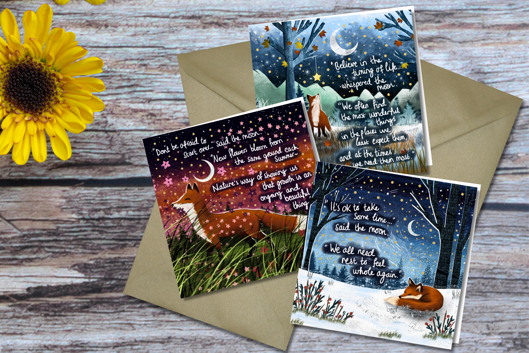 Fox Under The Moon - Wholesale Everyday Greeting Card - 'Out At Night' - Greeting Card From Fox Under The Moon4