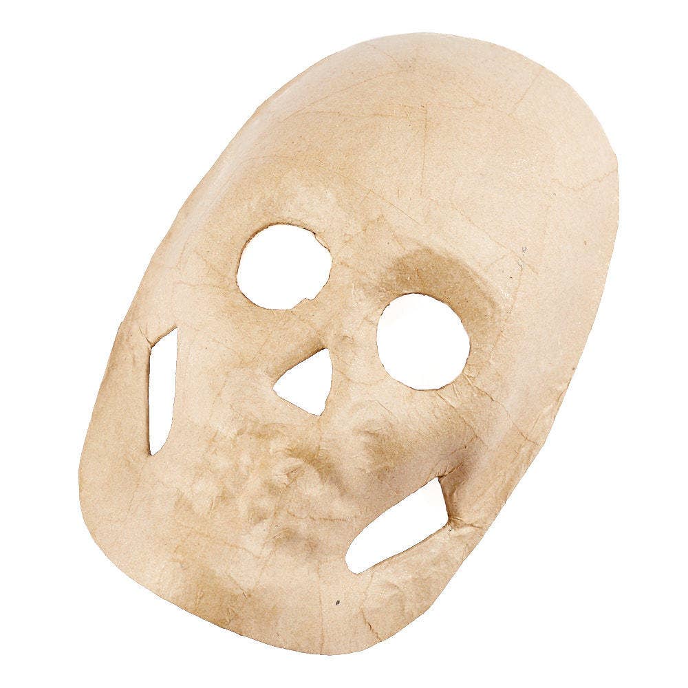 Factory Direct Craft - Wholesale DIY Craft Kit - 7-3/4" Paper Mache Skeleton Mask - Halloween or Gothic7