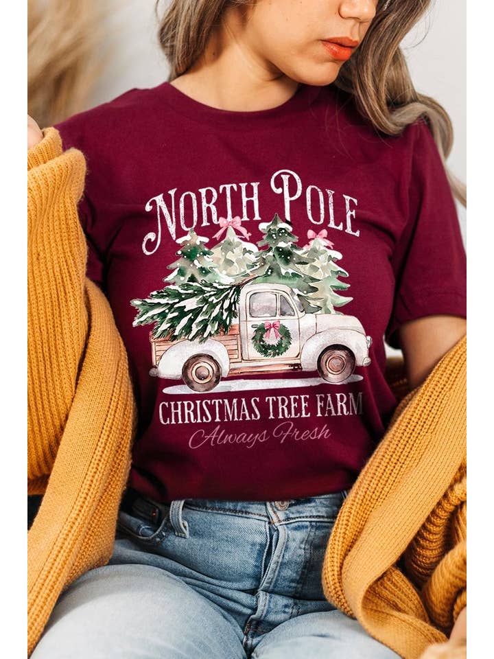 COLORBEAR - Wholesale T-Shirt (Graphic) - Women's - North Pole Christmas Graphic Tee9