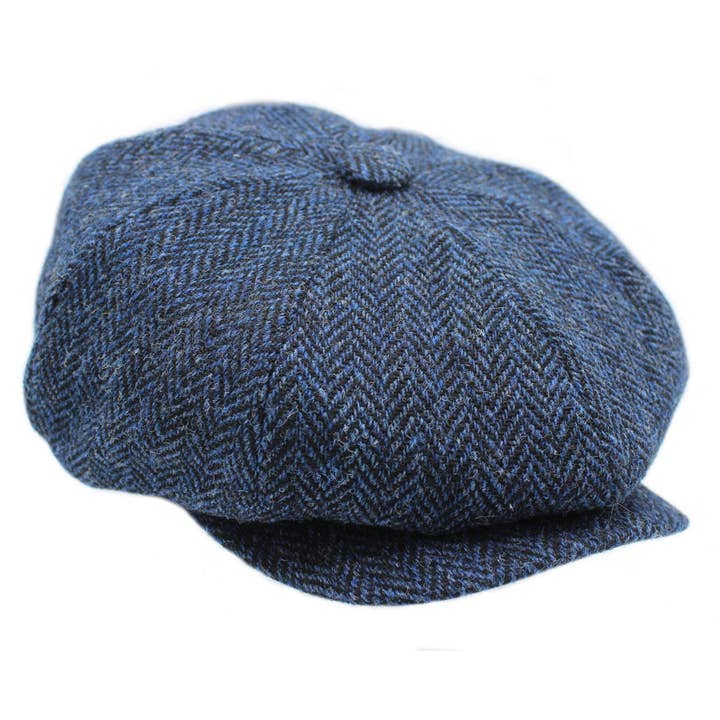 ZH028 Scott Newsboy Harris Tweed 8 Piece Cap for wholesale by Heather Hats & Accessories