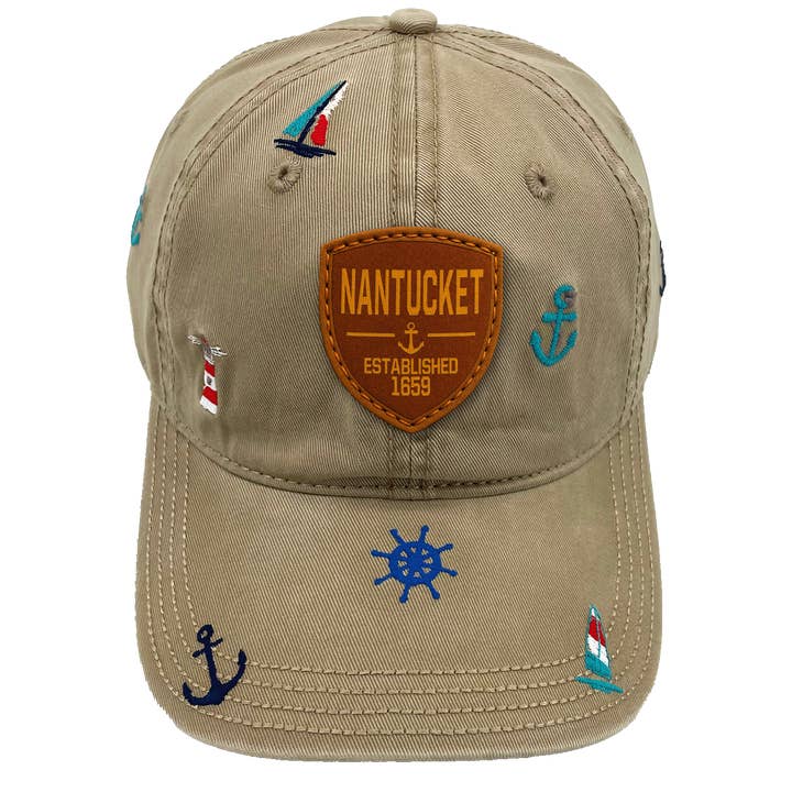 Nantucket Coastal Embroidered Baseball Cap, Nautical Anchor Sailboat Beach Hat for Ocean Lovers and other Purchase Wholesale anchor hats. Free Returns & Net 60 Terms on Faire trending on Faire.