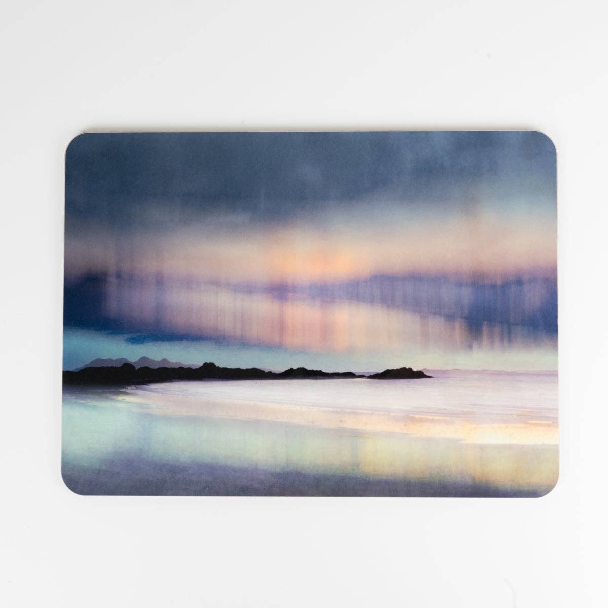 Cath Waters Scottish Landscapes – wholesale Placemat – Arisaig Aurora Cork Backed Table Mat0