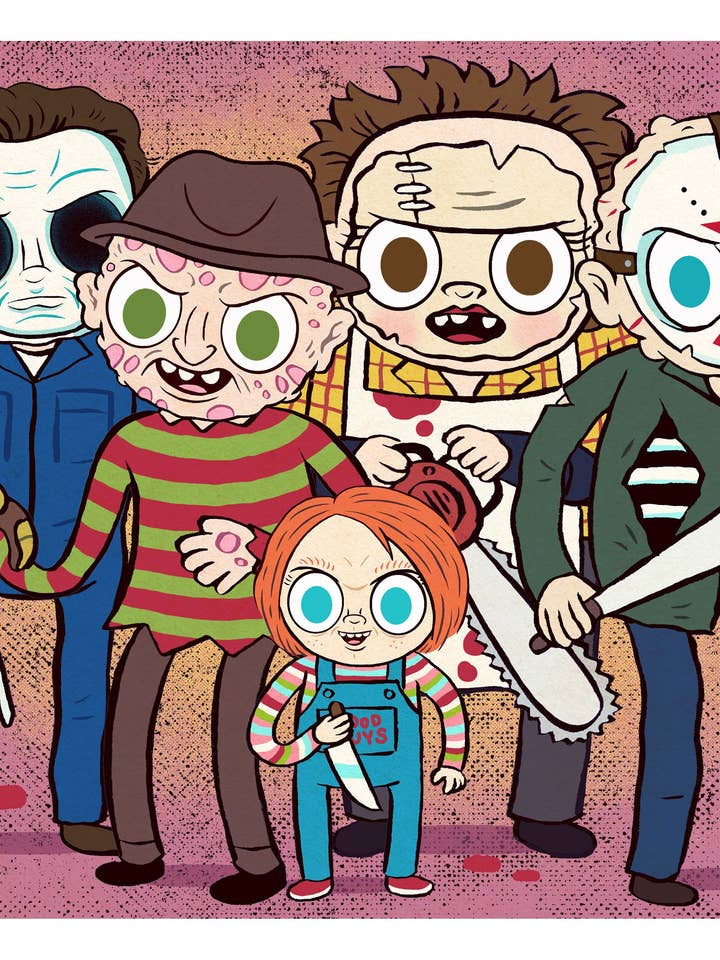 “Slashers" 8 x 10 art print for wholesale by Jellykoe