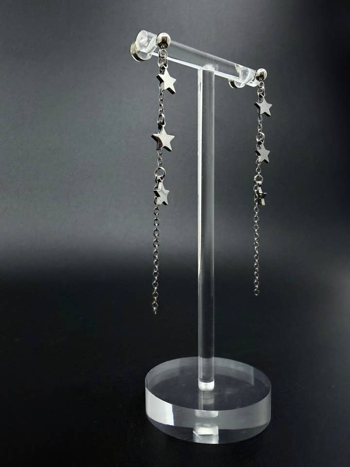 Urania Meridian Earrings - Silver 7cm for wholesale by Lawless