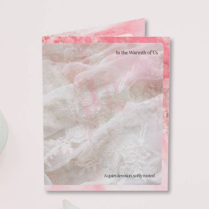 Dans la Chaleur de Nous | Carte d'Art de Mariage pour la vente par Printed Echoes Creations