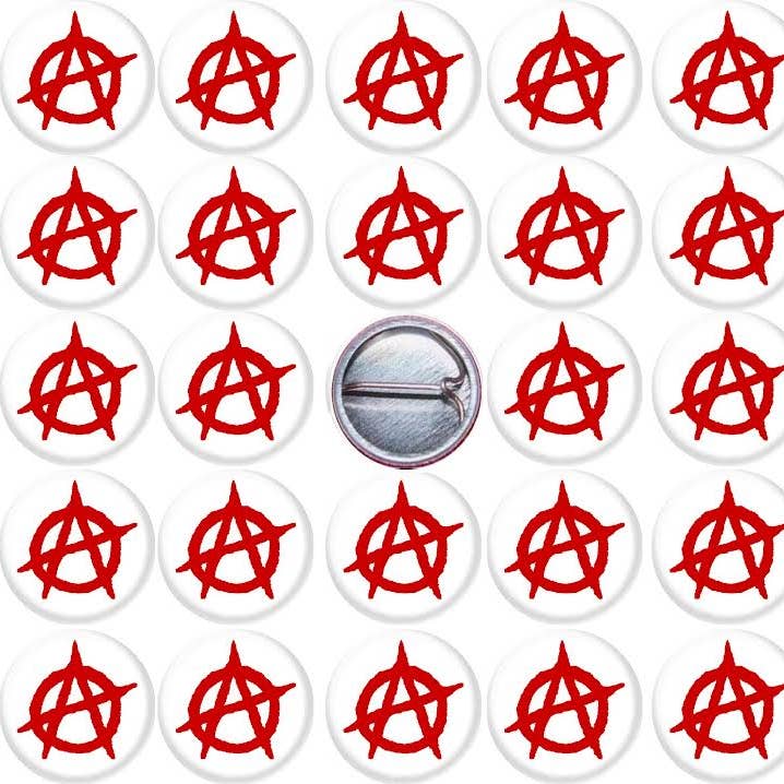 25 Anarchy 1"Inch (25mm) set of pins punk protest and other Purchase Wholesale protest. Free Returns & Net 60 Terms on Faire trending on Faire.