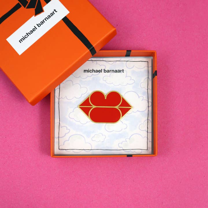 Mouth brooch (numbered) for wholesale by Michael Barnaart