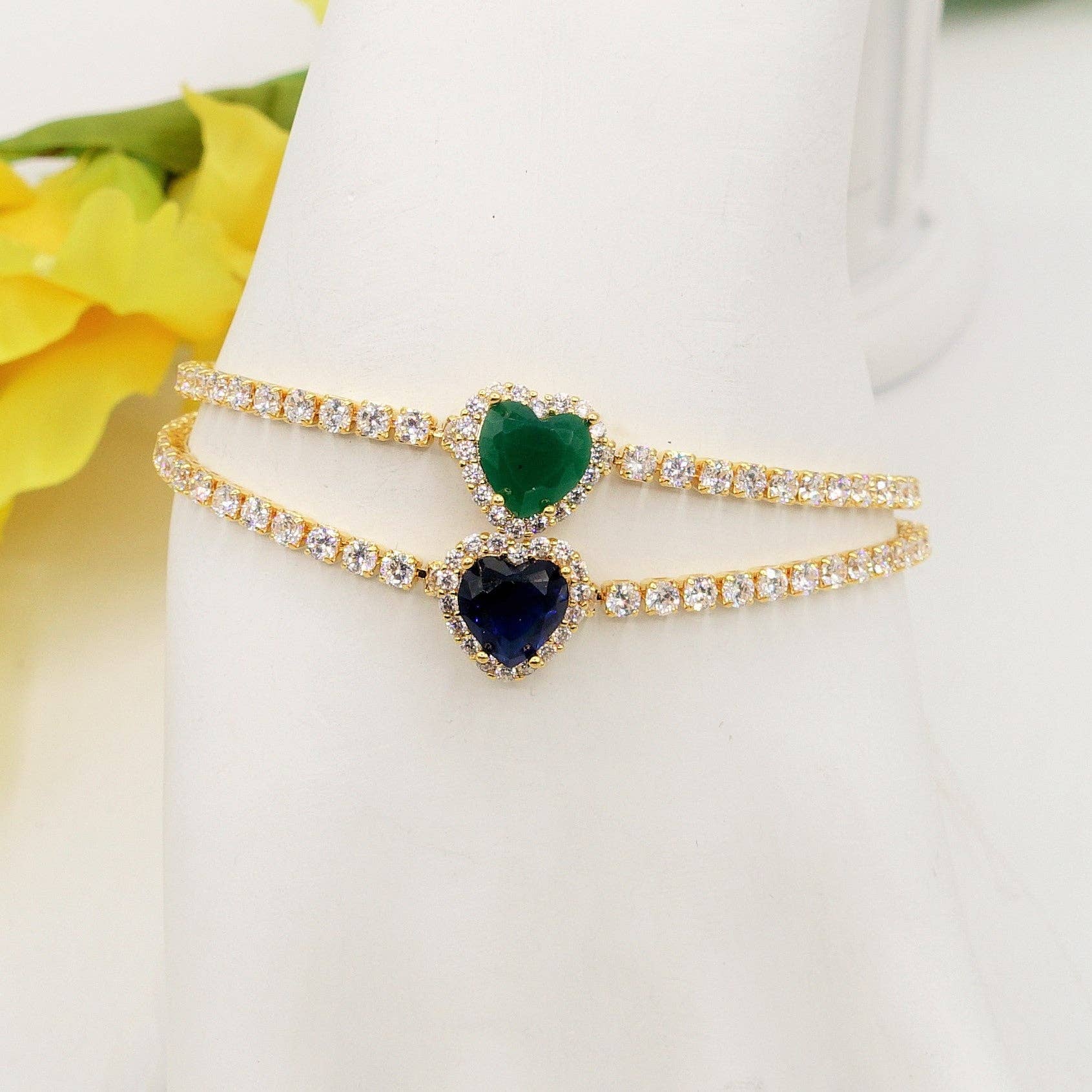 Daemon srls - Vendita all'ingrosso Bracciali tennis - DIANA ~Chunky~ Bracciale tennis con cuore in zirconi cubici15