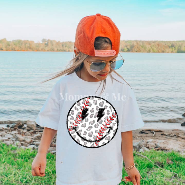 Smiley baseball voor jongeren voor wholesale door Mommy & Me Boutique