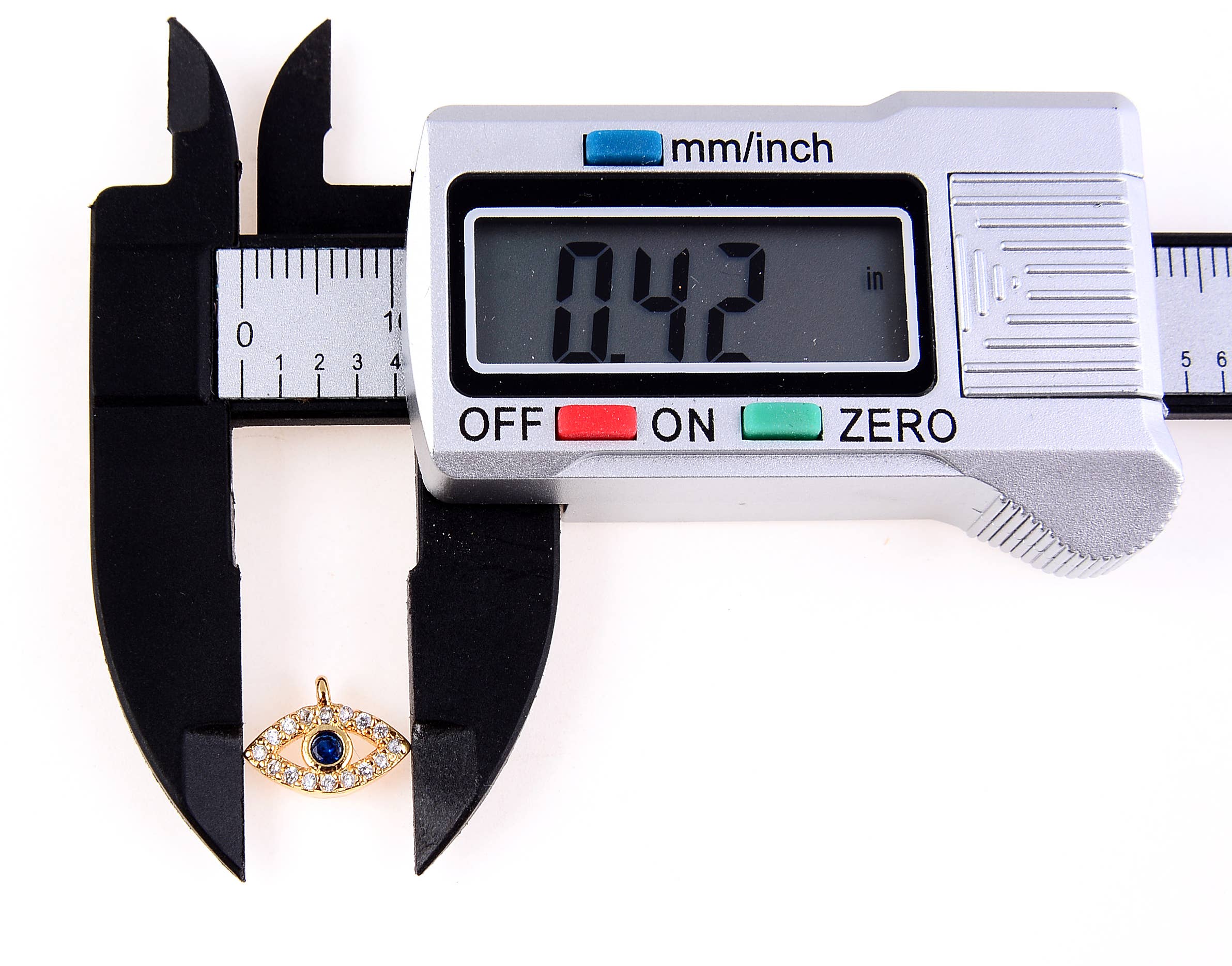 Beads Creation - Venta al por mayor Abalorios/colgantes individuales - Colgante de Amuleto de Ojo Turco con Micro Pavé de CZ Negro y CZ Zafiro9