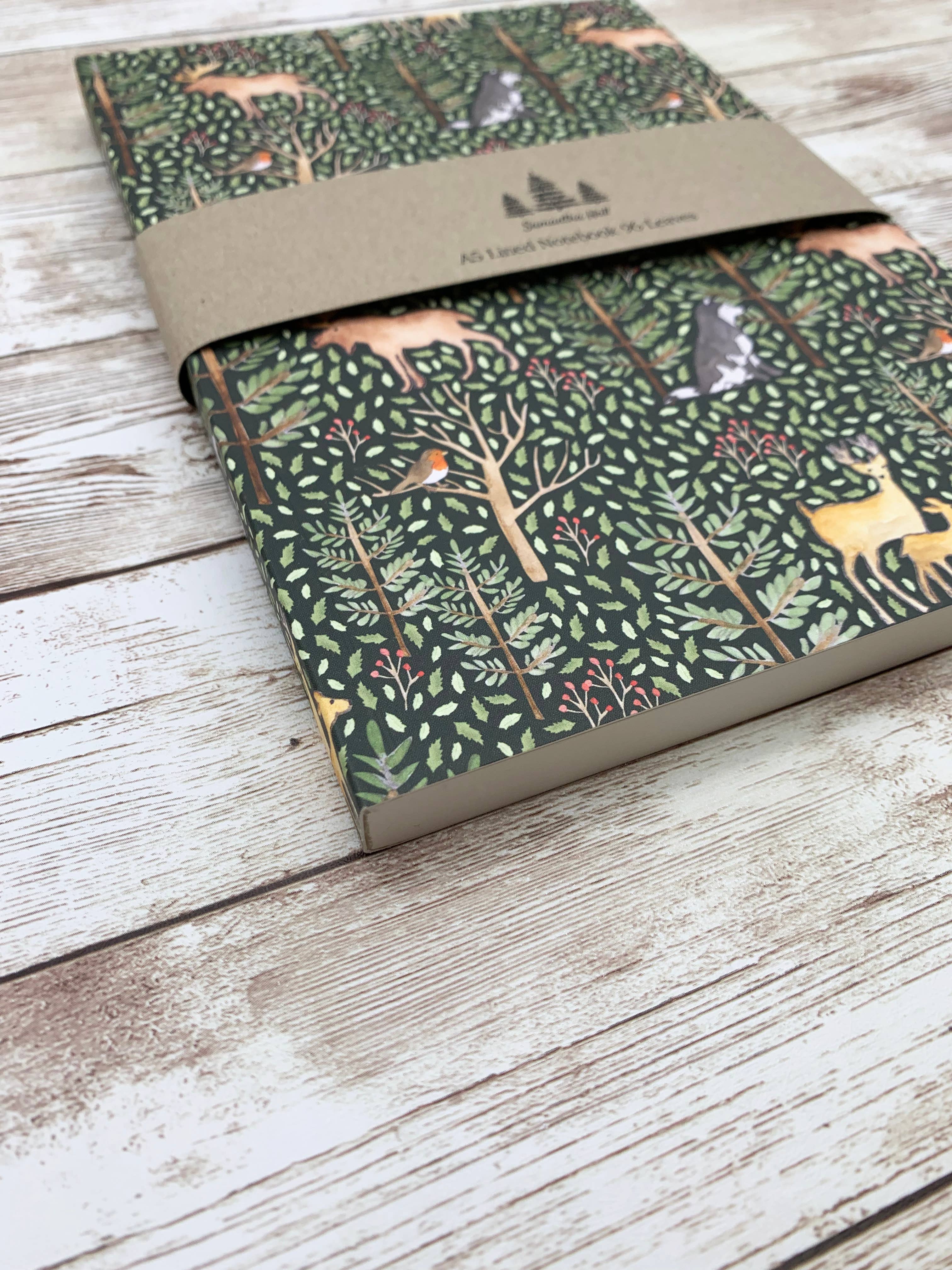 Samantha Hall Designs – wholesale Notebook – Animals of the Forest A5 Notebook2