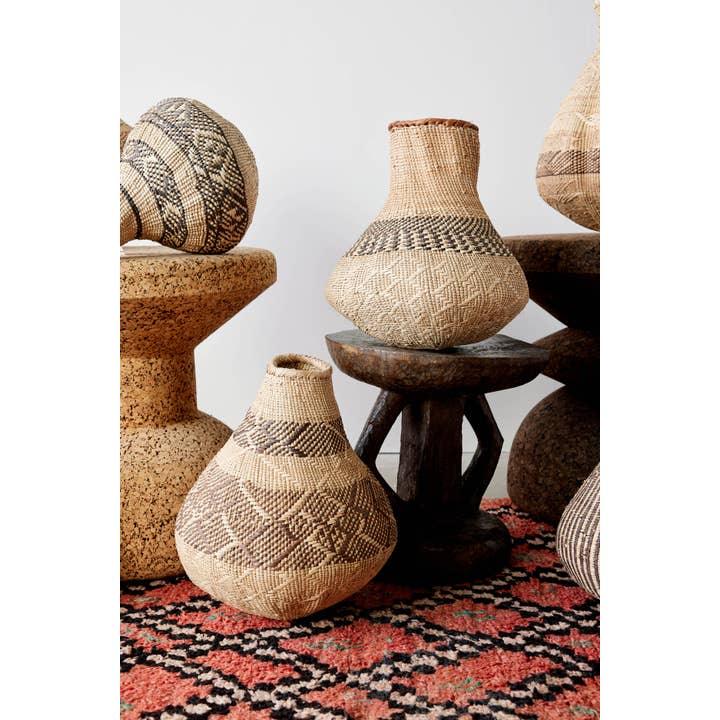 kanju Interiors - Wholesale Basket - Patterned Binga Nongo Basket