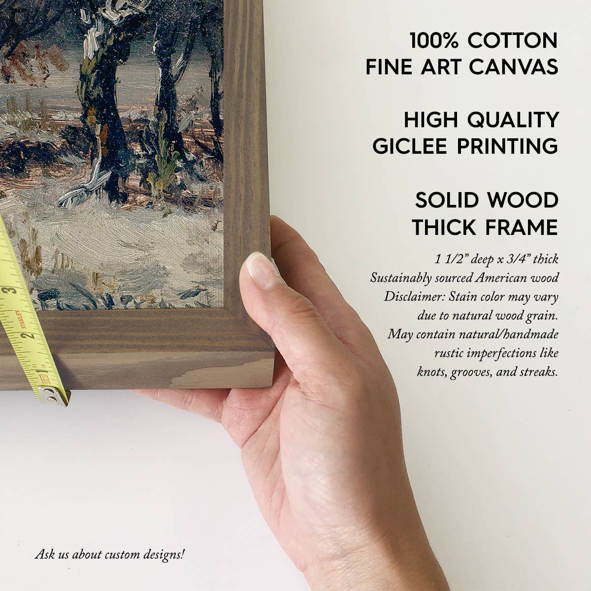 Hangout Home - Wholesale Art Print - Ice Fishing - Winter Scene Canvas Art - Wood Framed3