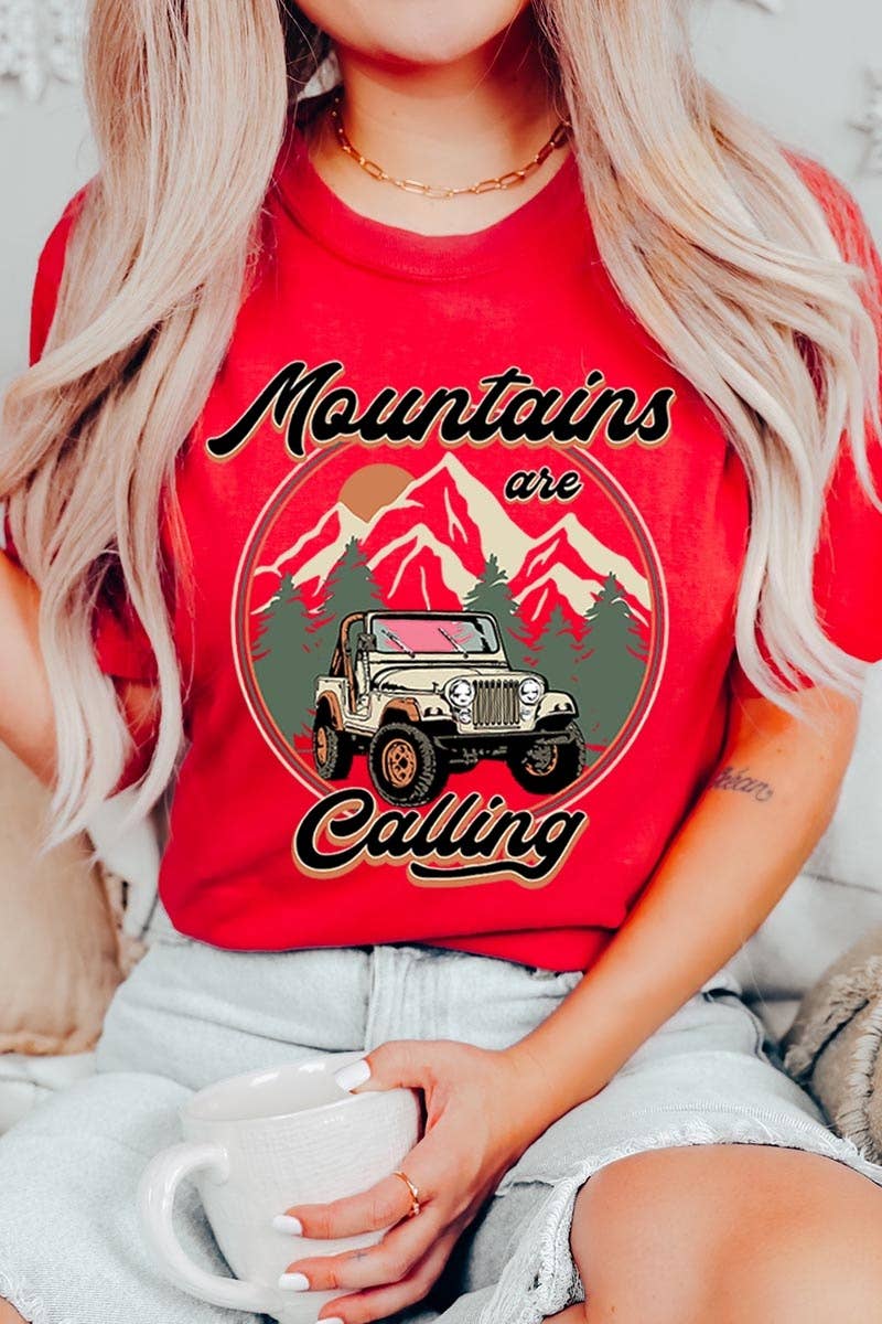 COLORBEAR - Wholesale T-Shirt (Graphic) - Unisex - MOUNTAINS ARE CALLING UNISEX SHORT SLEEVE21