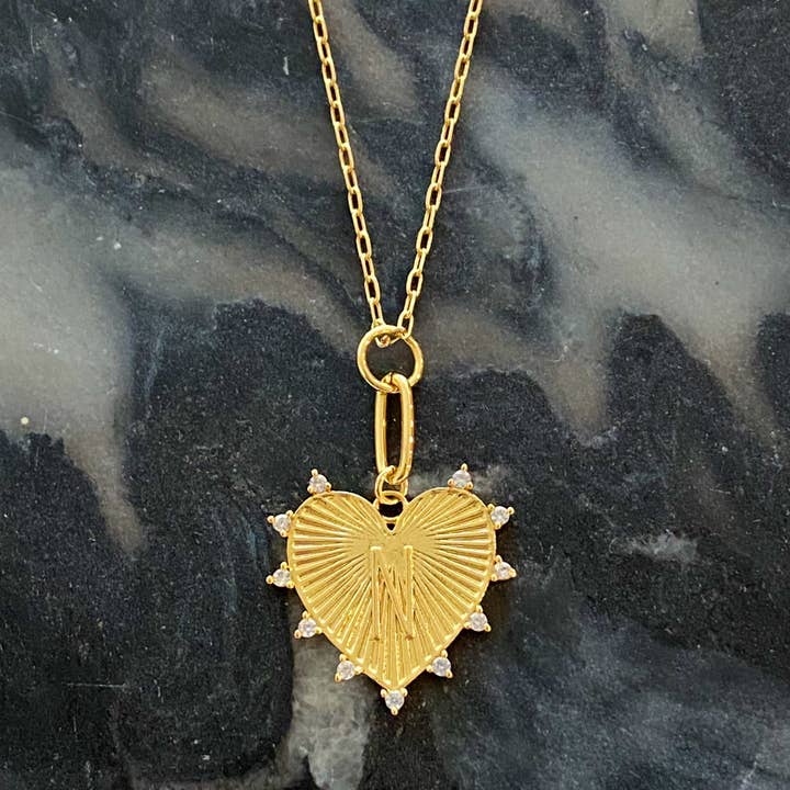 Ellison+Young - Wholesale Pendant/Charm Necklace - Clip Hanging Initial Heart Necklace11