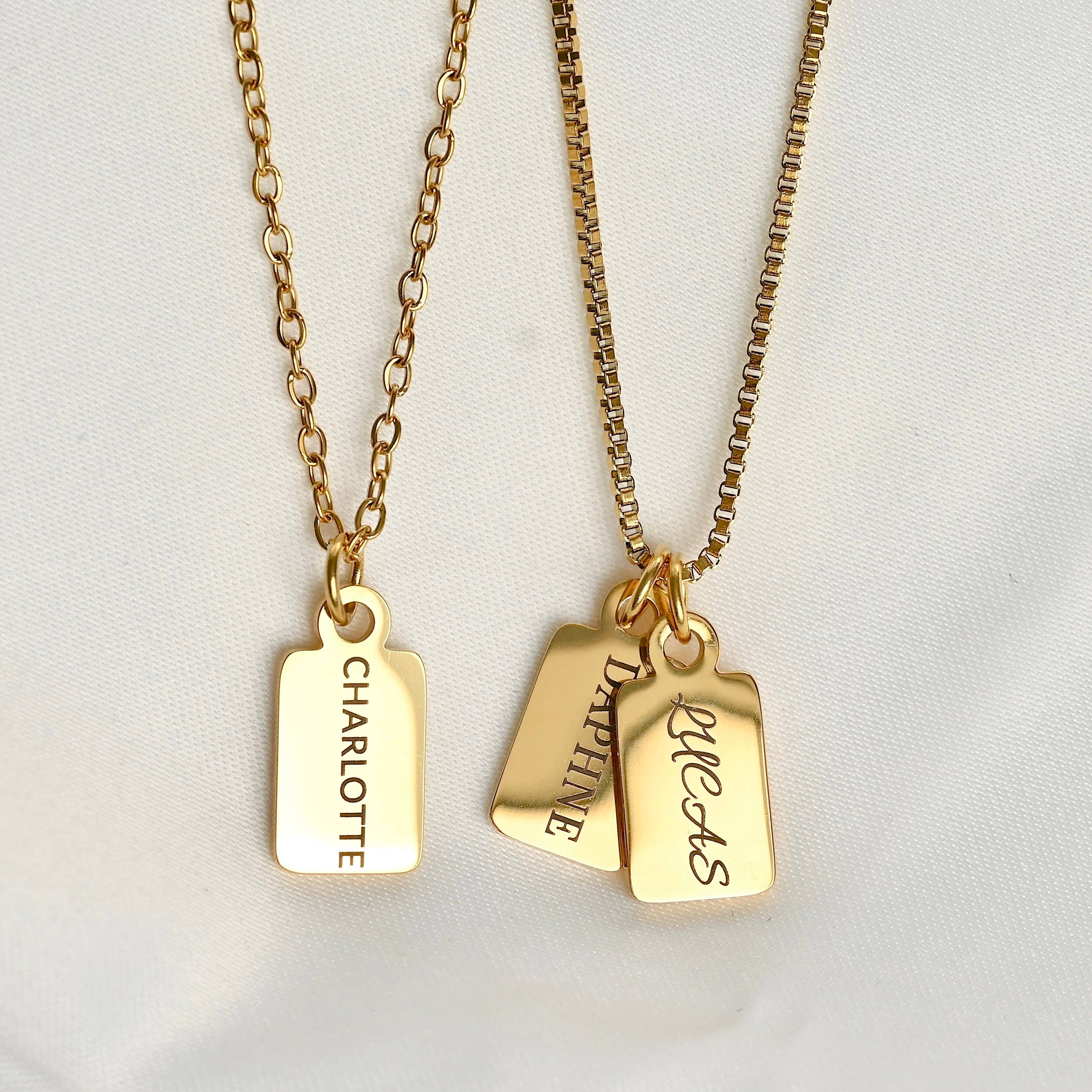 Blueyejewelry - Wholesale Pendant/Charm Necklace - Custom Tag Charm Necklace - Multiple Bar Family Necklace1