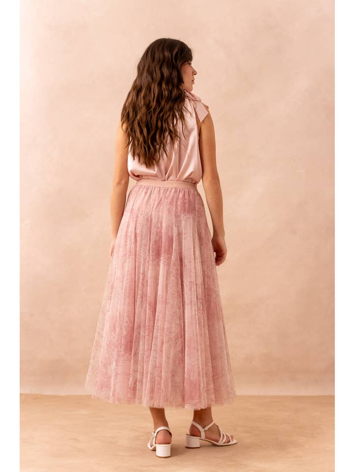 CHOKLATE PARIS - Wholesale Skirt - Women's - Amber skirt in toile de Jouy printed tulle - CK08202-110