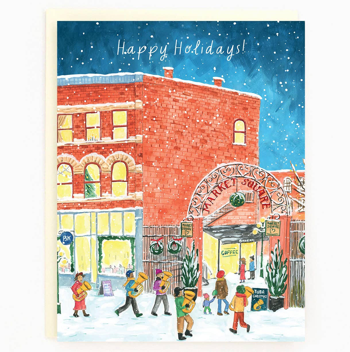 The Paperhood - Wholesale Season's Greetings Card - Holiday Victoria Market Square Card0