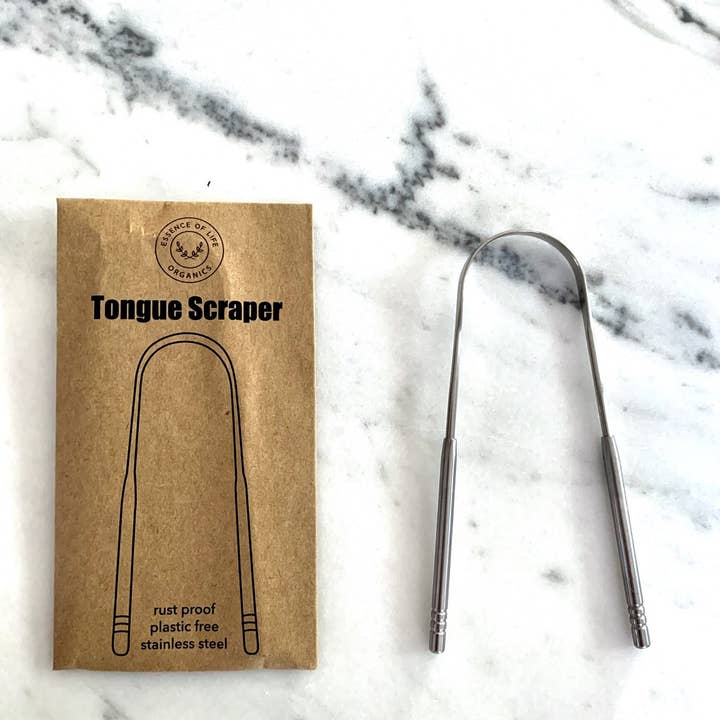 Essence of Life Organics - Wholesale Tongue Scraper - Stainless steel Tongue Scraper