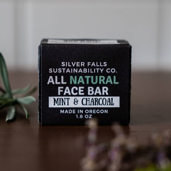Silver Falls Sustainability Co. - Wholesale Bar Soap - Activated Charcoal and Mint Face Bar Soap
