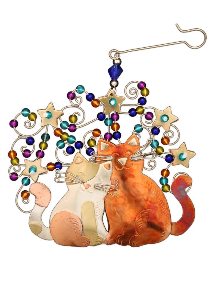 Starry Night Cats Ornament for wholesale by Pilgrim Imports