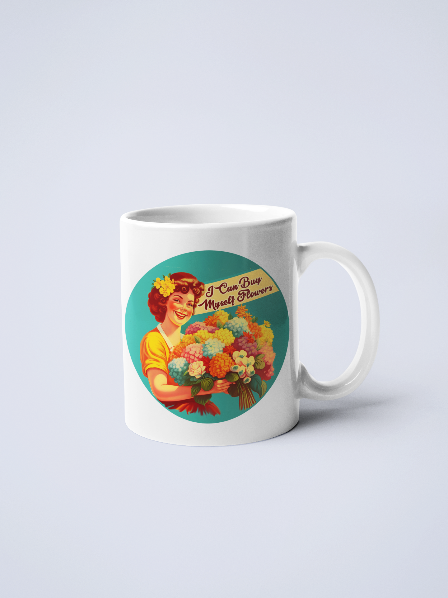 Calm Down Caren - Wholesale Coffee Mug - I Can Buy Myself Flowers Mug - Miley Cyrus0