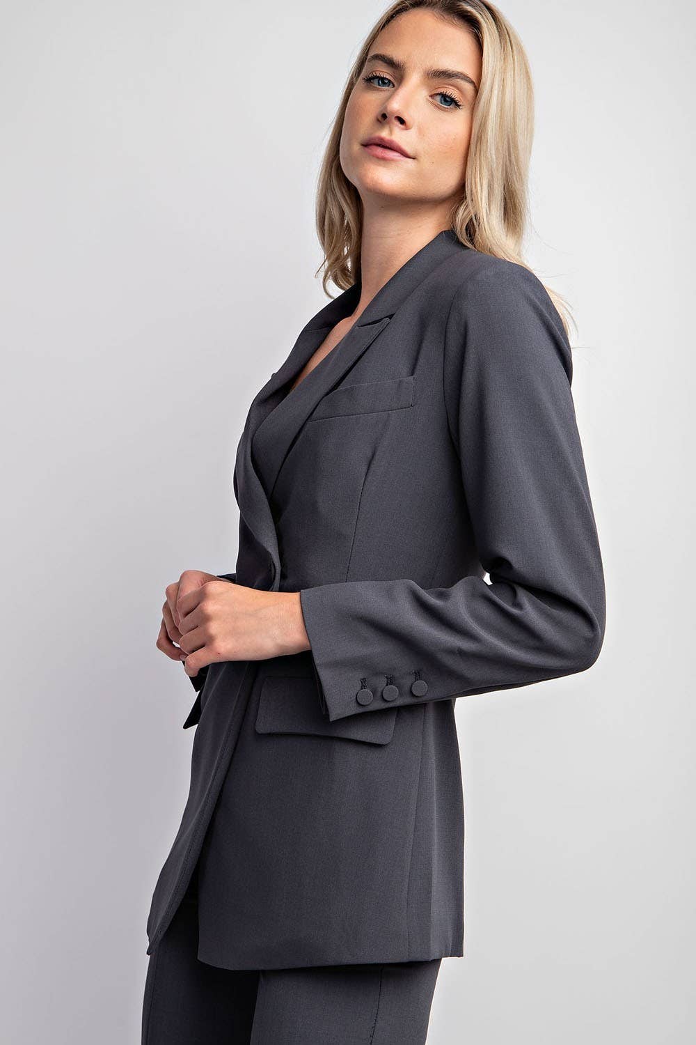 Edit by Nine - Vente Blazer – femme - Blazer Mj3781 Coupe Ajustée - Tenue Quotidienne1