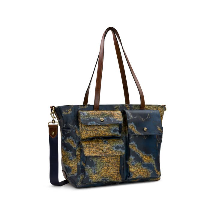 Patricia Nash - Wholesale Tote Bag - Women's - Patricia Nash Sorlana Travel Tote - Greek Map