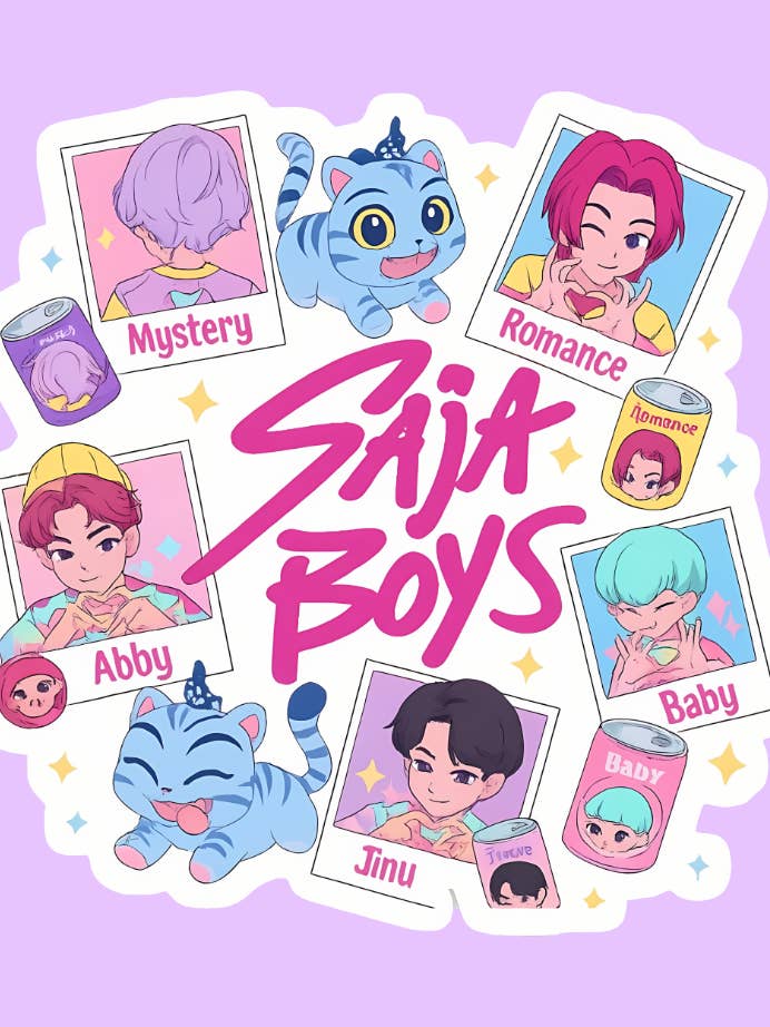Saja Boys Polaroid KPop inspired Sticker for wholesale by Shadows of Sunshine