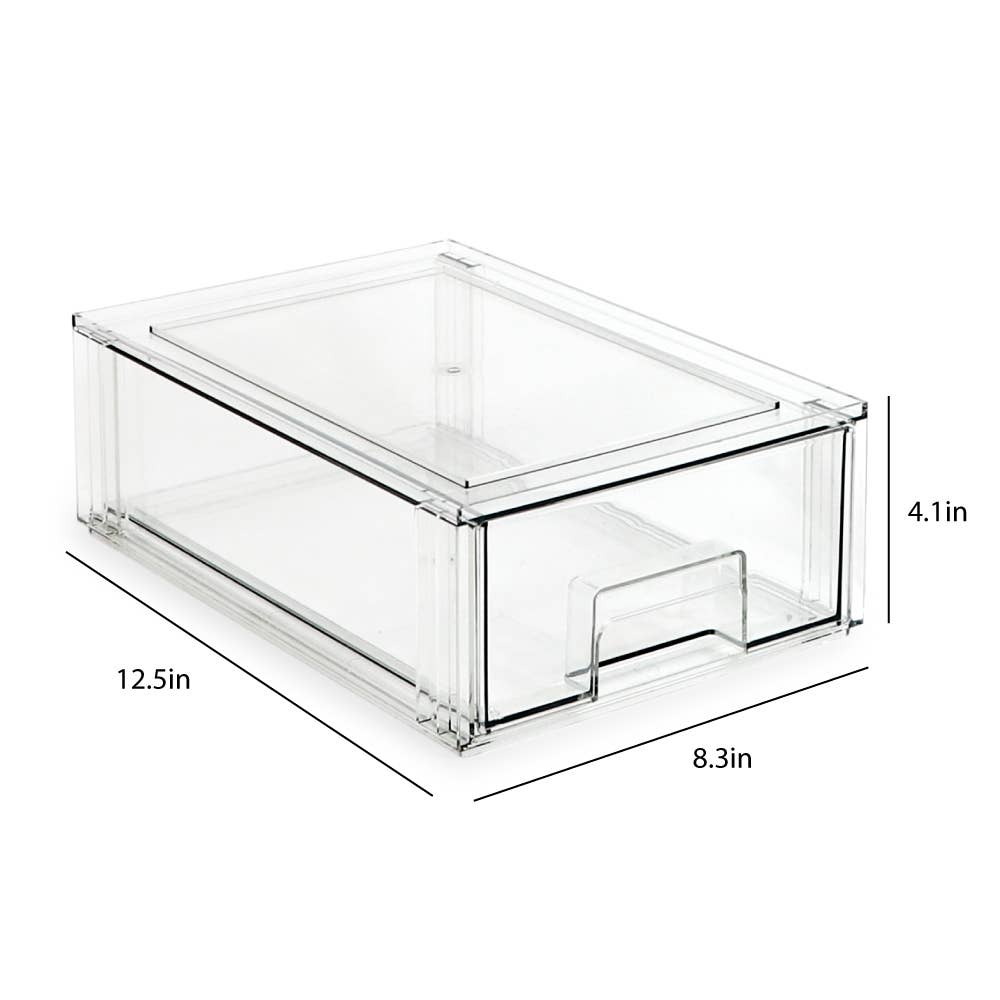 Isaac Jacobs International - Wholesale Drawer Organizer - Isaac Jacobs Medium Stackable Plastic Organizer Drawer2