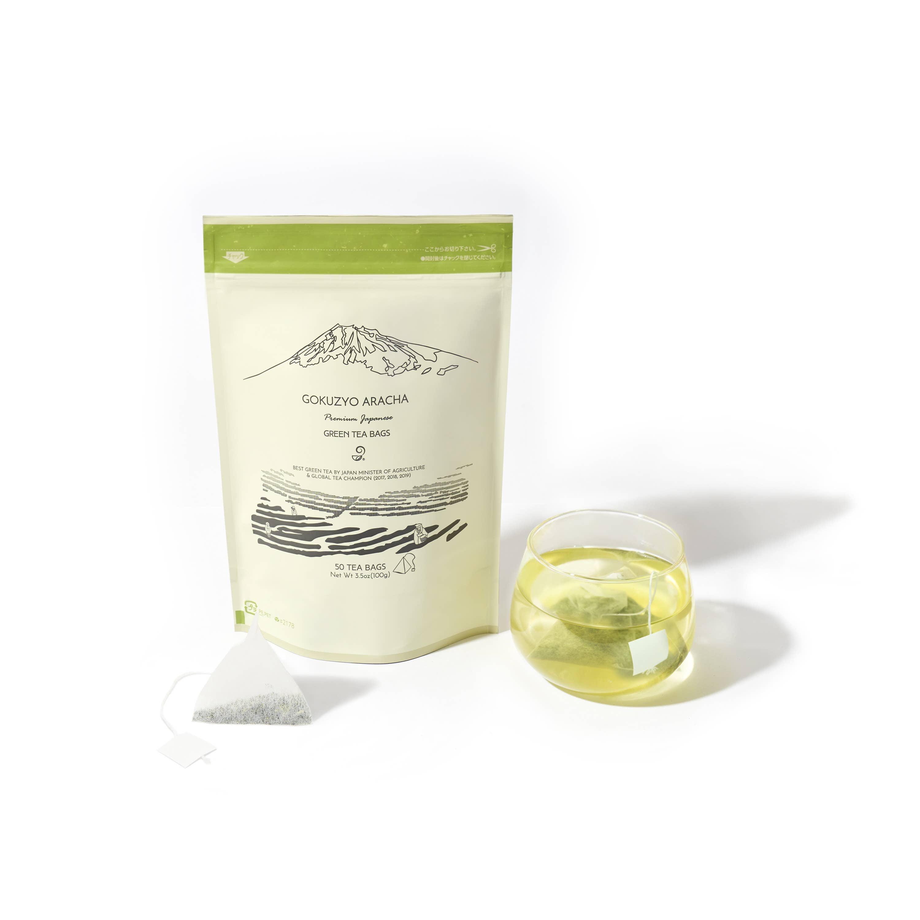 Dream of Japan - Wholesale Tea bags - High Grade Crude Green Tea - Gokuzyo Aracha (50 Tea Bags)