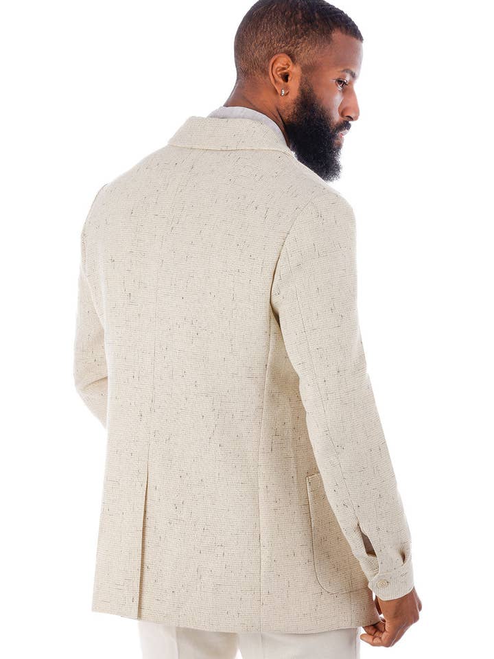 BARABAS - Wholesale Blazer - Men's - Men's Linen Wool Texture Polo Collar Blazer 4BL33