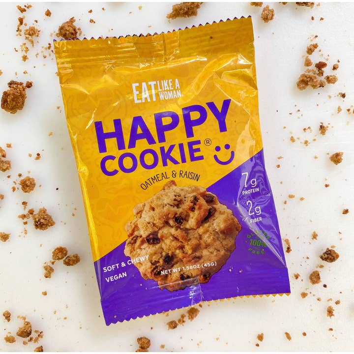 Happy Cookie Oatmeal Raisin for wholesale by Eat Like a Woman