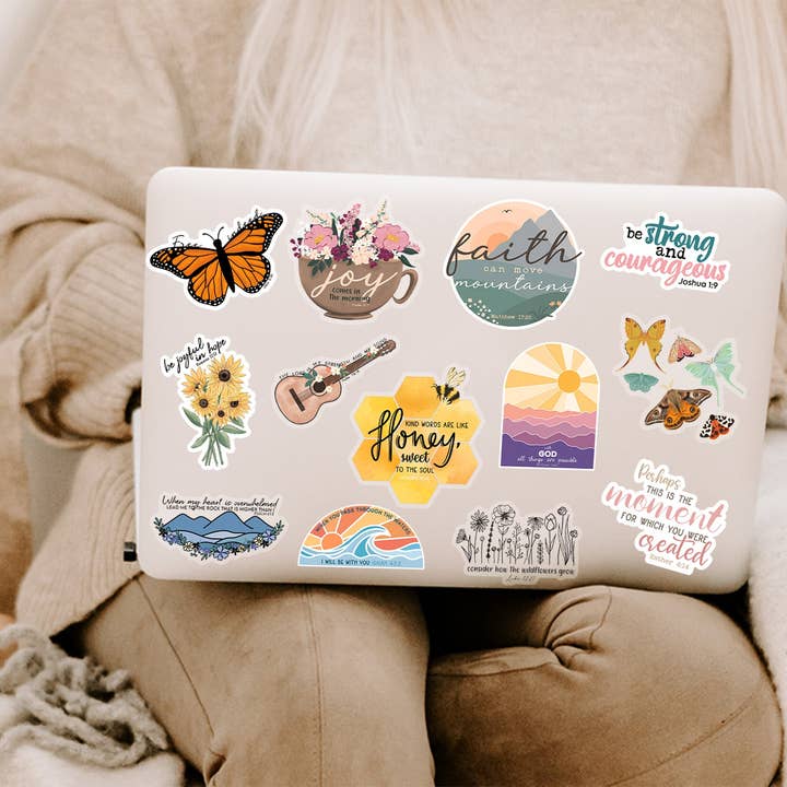 Wild Peonies Studio - Wholesale Sticker - Joy Comes in the Morning, Psalm 30:5 Clear Vinyl Sticker2