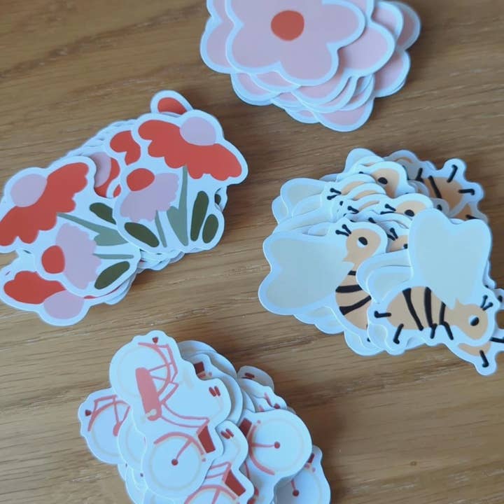 LE PAPIER GRAPHIQUE - Wholesale Sticker - Fleur Rose (Pink Flower) - Stickers3