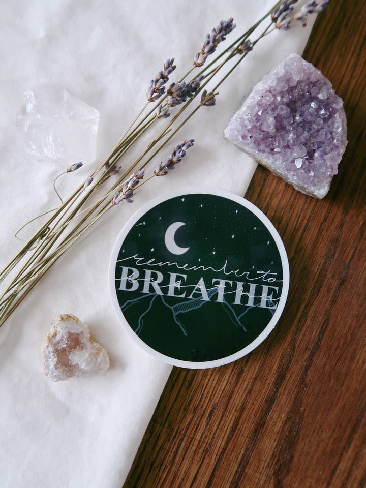 Remember To Breathe Sticker for wholesale by True Alignment