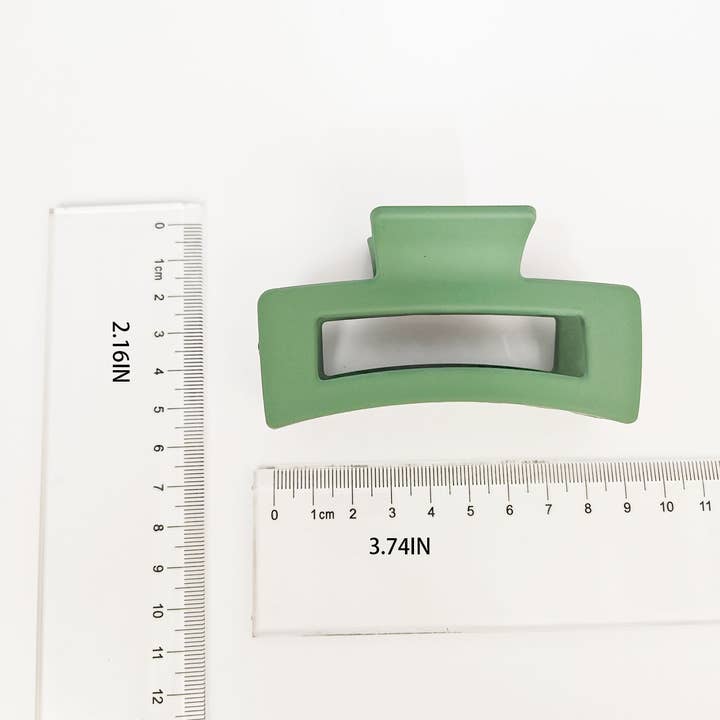 ACCITY - Wholesale Hair Clip - Women's - 3.35" Minimalist Rectangle Hair Claw Clip_CWAHA0088