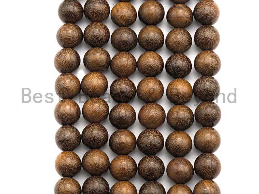 BestBeads&Beyond - Wholesale Beads - Natural Smooth Round Wood beads, 6mm/8mm/10mm/12mm Natural Brown Wood beads, Natural  Wood Grain Beads, 15.5inch strand,SKU#U4692
