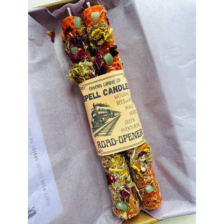 Phoenix Candle Company - Wholesale Votive Candle - Large Dressed Beeswax Spell Candles 8" (20cm)4