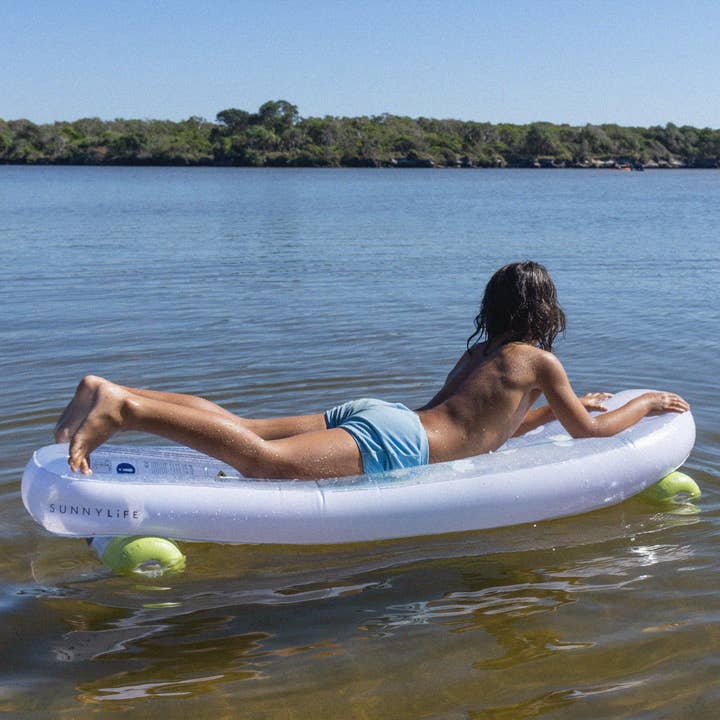 Sunnylife - Wholesale Inflatables - Kids Skateboard Float The Sea Kids Blue-Lime