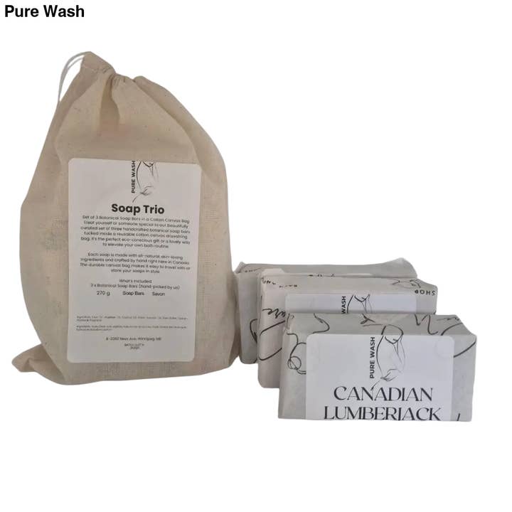 CG Pure Wash - Wholesale Soap Set - Soap Trio + Cotton Bag