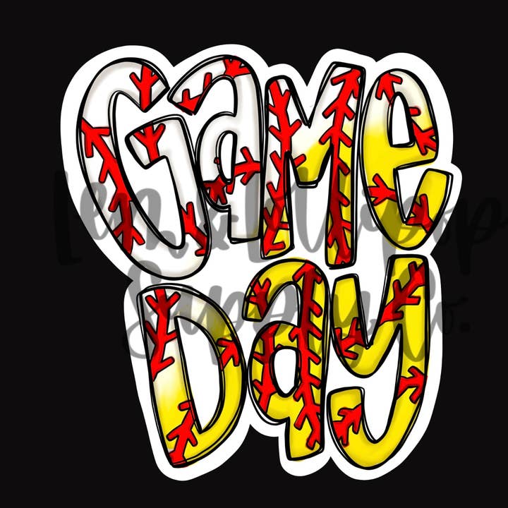 Game Day - Softball and baseball Sticker for wholesale by Lem&Lollipops Supply Co. LLC