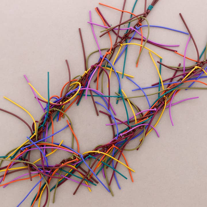 La Cuerda De Sol - Wholesale Snap Jewelry - Long Knots Rubber Necklace