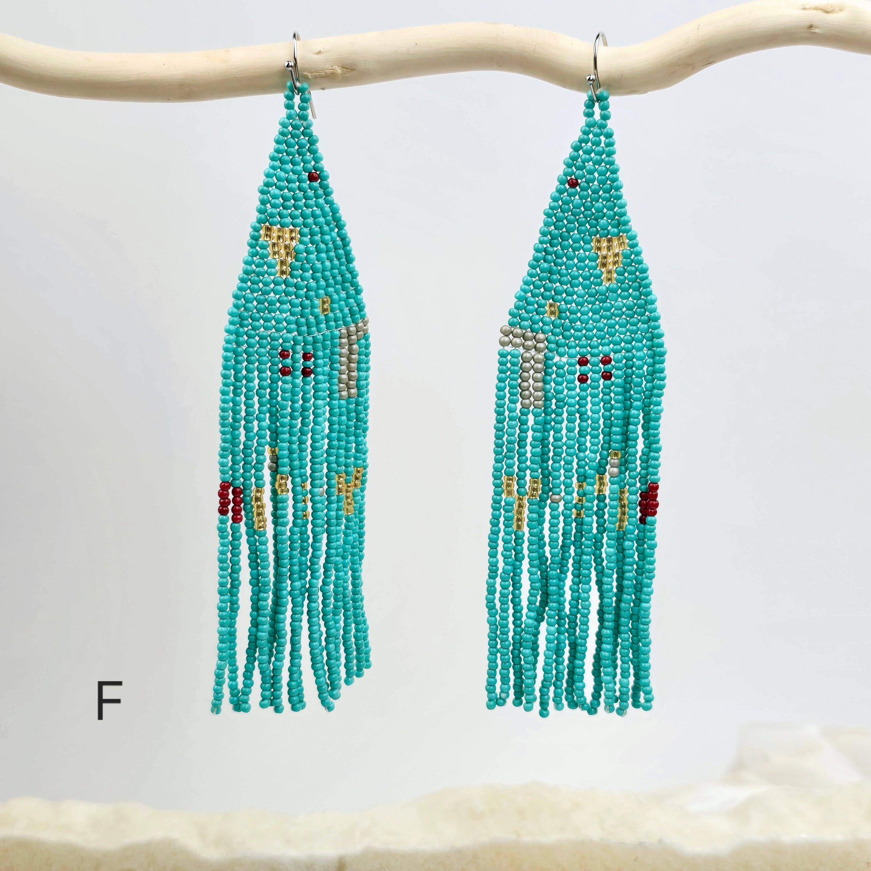 Rock Paradise - Wholesale Dangle Earrings - Seed Bead Earrings - Large Triangle and Fringe Pattern - You Choose Style5
